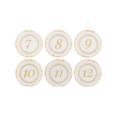 Tea Time Vintage Plate Table Numbers (7-12) Alternate Image 2, Kate Aspen | Table Numbers